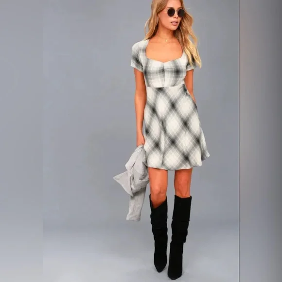 NWOT OBEY Plaid Skater Dress • XL - Picture 2 of 11